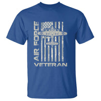 Air Force Veteran T Shirt Vintage Camo USA Flag Veterans - Wonder Print Shop