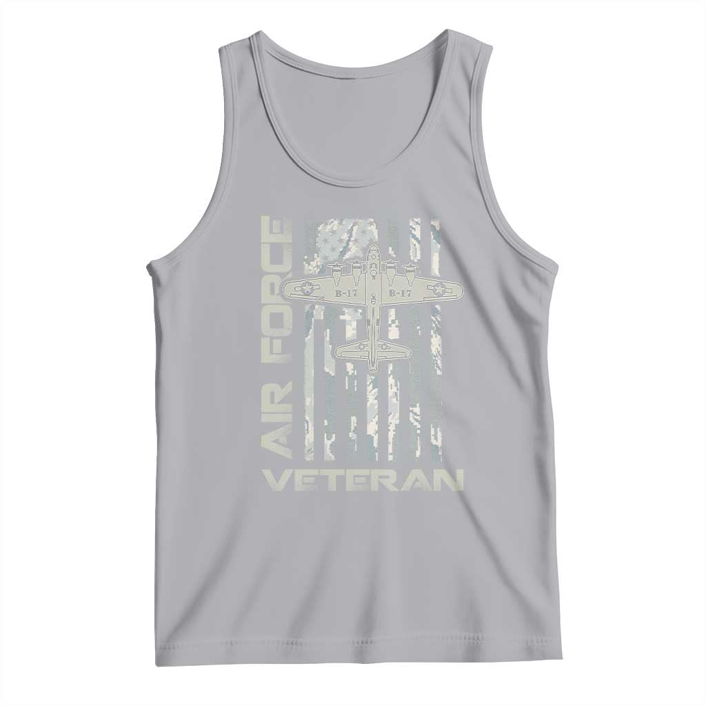 Air Force Veteran Tank Top Vintage Camo USA Flag Veterans - Wonder Print Shop