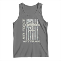 Air Force Veteran Tank Top Vintage Camo USA Flag Veterans - Wonder Print Shop