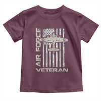 Air Force Veteran Toddler T Shirt Vintage Camo USA Flag Veterans - Wonder Print Shop