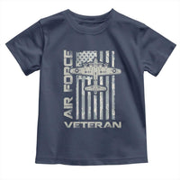 Air Force Veteran Toddler T Shirt Vintage Camo USA Flag Veterans - Wonder Print Shop