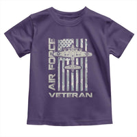 Air Force Veteran Toddler T Shirt Vintage Camo USA Flag Veterans - Wonder Print Shop