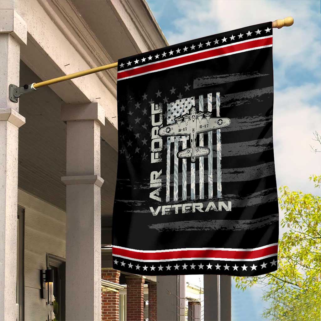 Air Force Veteran Garden Flag Vintage Camo USA Flag Veterans