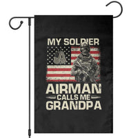 Proud Air Force Grandpa Garden Flag My Soldier Airman Calls Me Grandpa US Flag - Wonder Print Shop