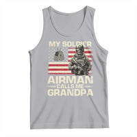 Proud Air Force Grandpa Tank Top My Soldier Airman Calls Me Grandpa US Flag - Wonder Print Shop