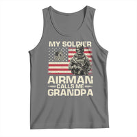 Proud Air Force Grandpa Tank Top My Soldier Airman Calls Me Grandpa US Flag - Wonder Print Shop