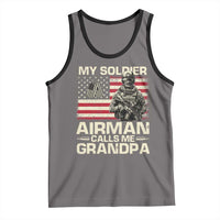 Proud Air Force Grandpa Tank Top My Soldier Airman Calls Me Grandpa US Flag - Wonder Print Shop