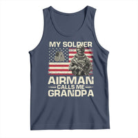 Proud Air Force Grandpa Tank Top My Soldier Airman Calls Me Grandpa US Flag - Wonder Print Shop