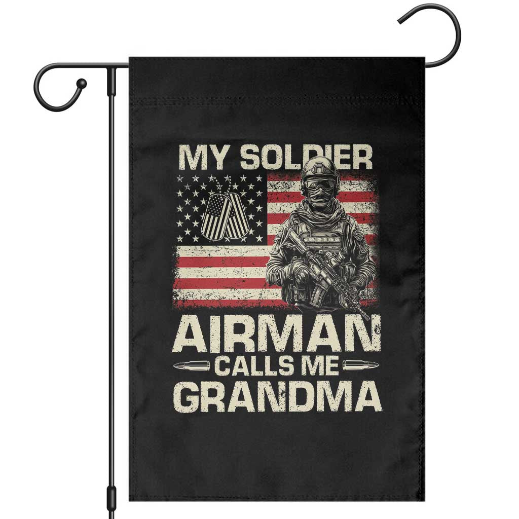Proud Air Force Grandma Garden Flag My Soldier Airman Calls Me Grandma US Flag - Wonder Print Shop