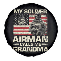 Proud Air Force Grandma Spare Tire Cover My Soldier Airman Calls Me Grandma US Flag - Wonder Print Shop