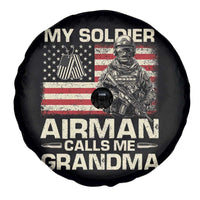 Proud Air Force Grandma Spare Tire Cover My Soldier Airman Calls Me Grandma US Flag - Wonder Print Shop
