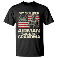 Proud Air Force Grandma T Shirt My Soldier Airman Calls Me Grandma US Flag - Wonder Print Shop