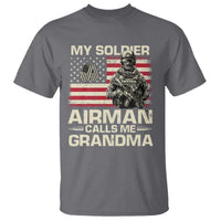 Proud Air Force Grandma T Shirt My Soldier Airman Calls Me Grandma US Flag - Wonder Print Shop