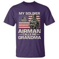 Proud Air Force Grandma T Shirt My Soldier Airman Calls Me Grandma US Flag - Wonder Print Shop