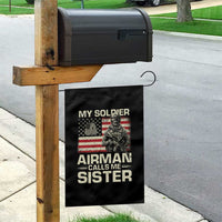 Proud Air Force Sister Garden Flag My Soldier Airman Calls Me Sister US Flag - Wonder Print Shop
