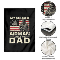 Proud Air Force Dad Garden Flag My Soldier Airman Calls Me Dad US Flag - Wonder Print Shop