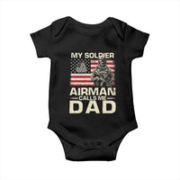 Proud Air Force Dad Baby Onesie My Soldier Airman Calls Me Dad US Flag - Wonder Print Shop