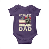 Proud Air Force Dad Baby Onesie My Soldier Airman Calls Me Dad US Flag - Wonder Print Shop