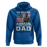 Proud Air Force Dad Hoodie My Soldier Airman Calls Me Dad US Flag - Wonder Print Shop