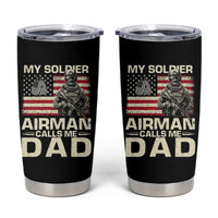 Proud Air Force Dad Tumbler Cup My Soldier Airman Calls Me Dad US Flag - Wonder Print Shop