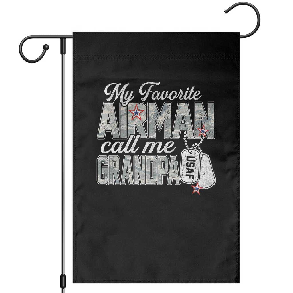 Proud Air Force Family Garden Flag My Favorite Airman Calls Me Grandpa - Wonder Print Shop