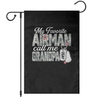 Proud Air Force Family Garden Flag My Favorite Airman Calls Me Grandpa - Wonder Print Shop