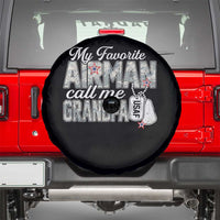 Proud Air Force Family Spare Tire Cover My Favorite Airman Calls Me Grandpa - Wonder Print Shop