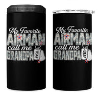Proud Air Force Family 4 in 1 Can Cooler Tumbler My Favorite Airman Calls Me Grandpa - Wonder Print Shop