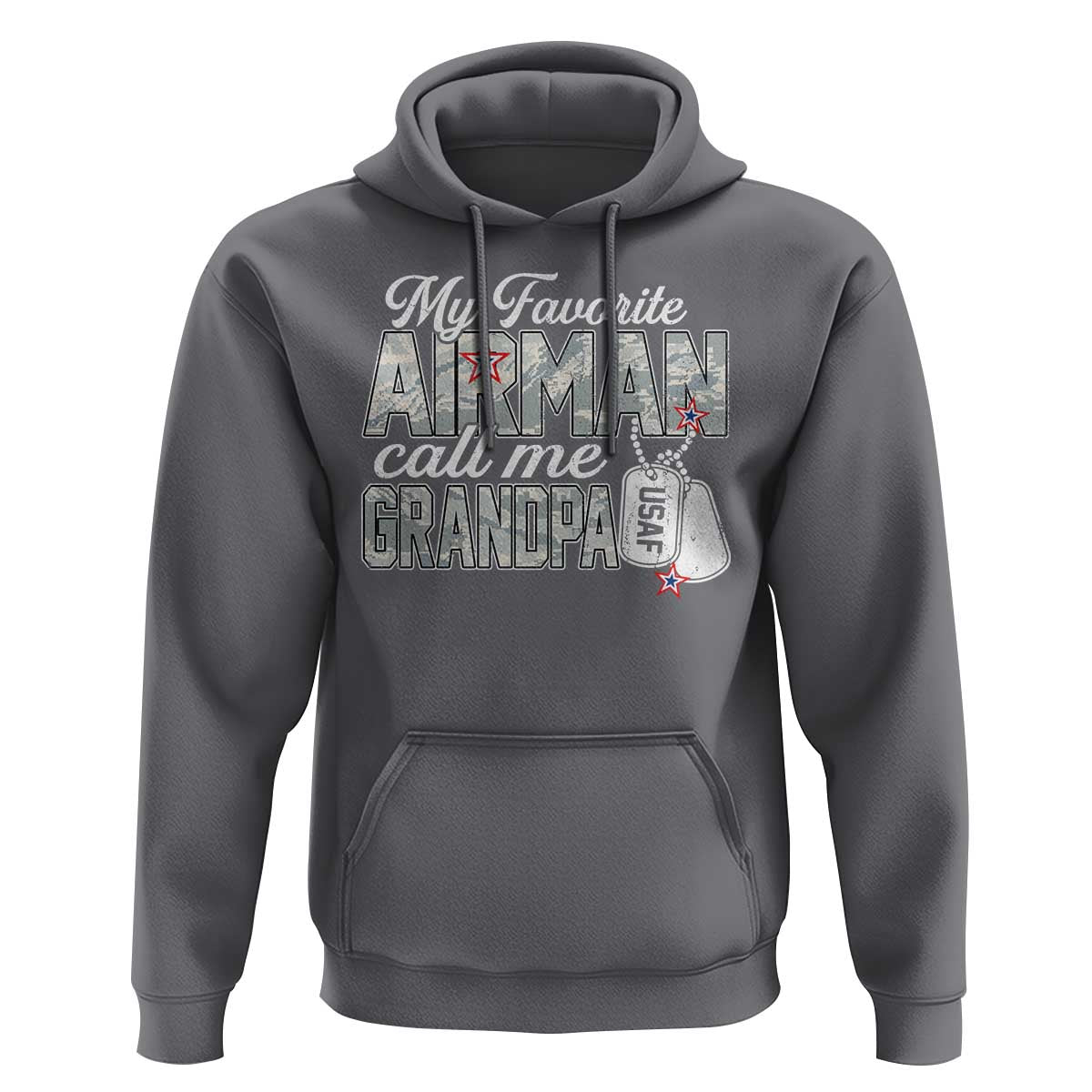 Proud Air Force Family Hoodie My Favorite Airman Calls Me Grandpa - Wonder Print Shop