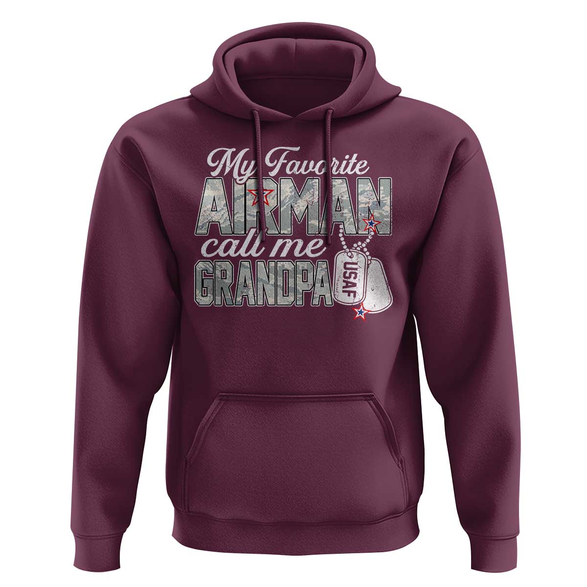 Proud Air Force Family Hoodie My Favorite Airman Calls Me Grandpa - Wonder Print Shop