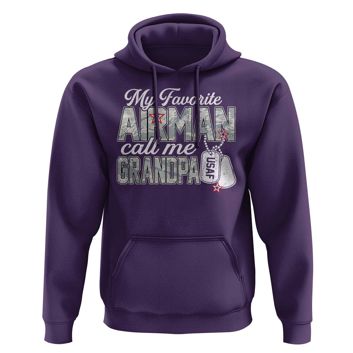 Proud Air Force Family Hoodie My Favorite Airman Calls Me Grandpa - Wonder Print Shop