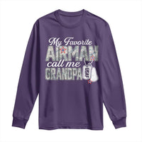 Proud Air Force Family Long Sleeve Shirt My Favorite Airman Calls Me Grandpa - Wonder Print Shop