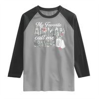 Proud Air Force Family Raglan Shirt My Favorite Airman Calls Me Grandpa - Wonder Print Shop