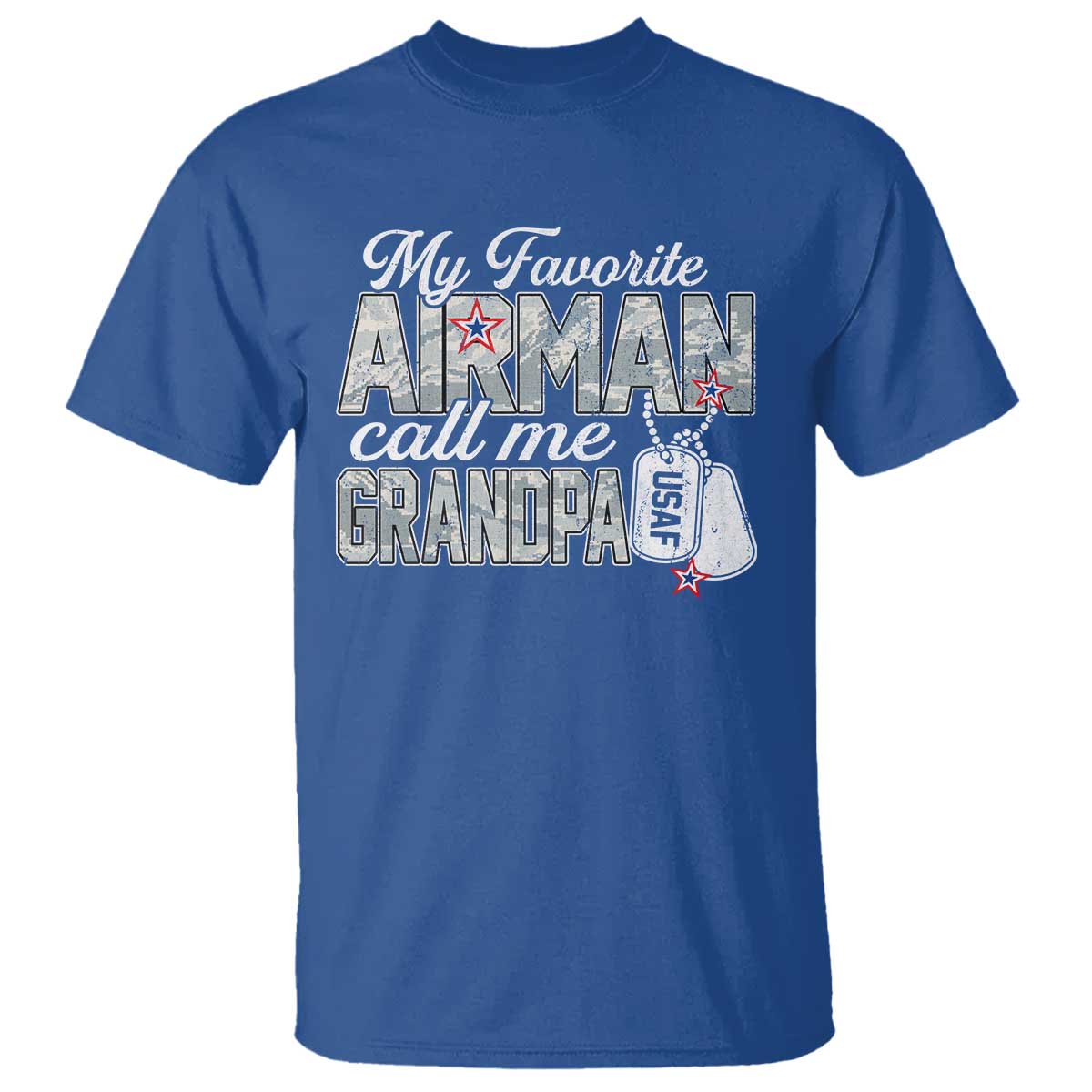 Proud Air Force Family T Shirt My Favorite Airman Calls Me Grandpa - Wonder Print Shop