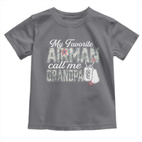 Proud Air Force Family Toddler T Shirt My Favorite Airman Calls Me Grandpa - Wonder Print Shop