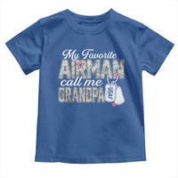 Proud Air Force Family Toddler T Shirt My Favorite Airman Calls Me Grandpa - Wonder Print Shop