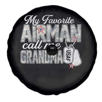 Proud Air Force Family Spare Tire Cover My Favorite Airman Calls Me Grandma - Wonder Print Shop