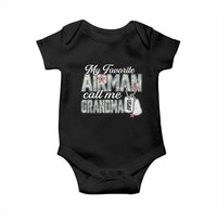Proud Air Force Family Baby Onesie My Favorite Airman Calls Me Grandma - Wonder Print Shop
