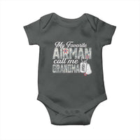 Proud Air Force Family Baby Onesie My Favorite Airman Calls Me Grandma - Wonder Print Shop