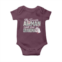 Proud Air Force Family Baby Onesie My Favorite Airman Calls Me Grandma - Wonder Print Shop