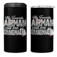 Proud Air Force Family 4 in 1 Can Cooler Tumbler My Favorite Airman Calls Me Grandma - Wonder Print Shop