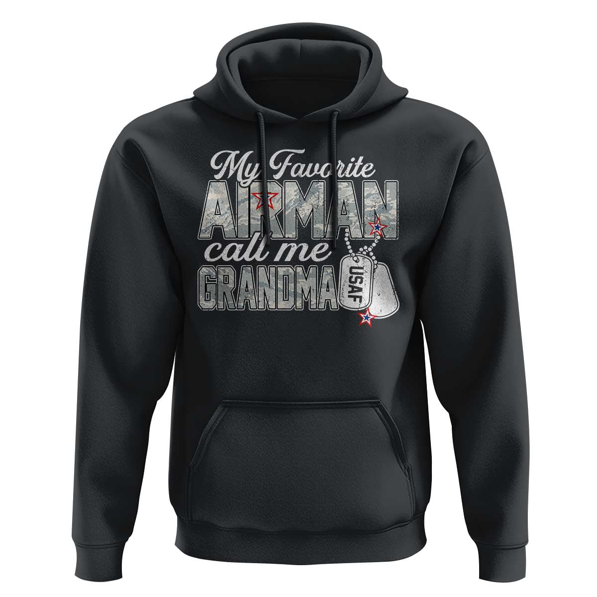 Proud Air Force Family Hoodie My Favorite Airman Calls Me Grandma - Wonder Print Shop