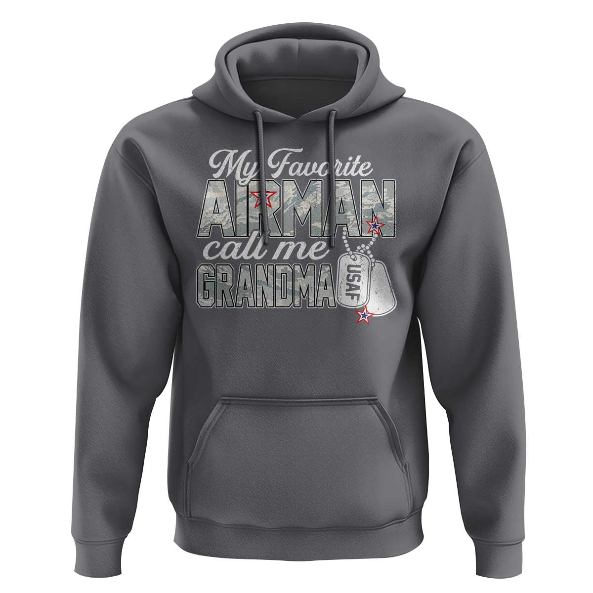 Proud Air Force Family Hoodie My Favorite Airman Calls Me Grandma - Wonder Print Shop