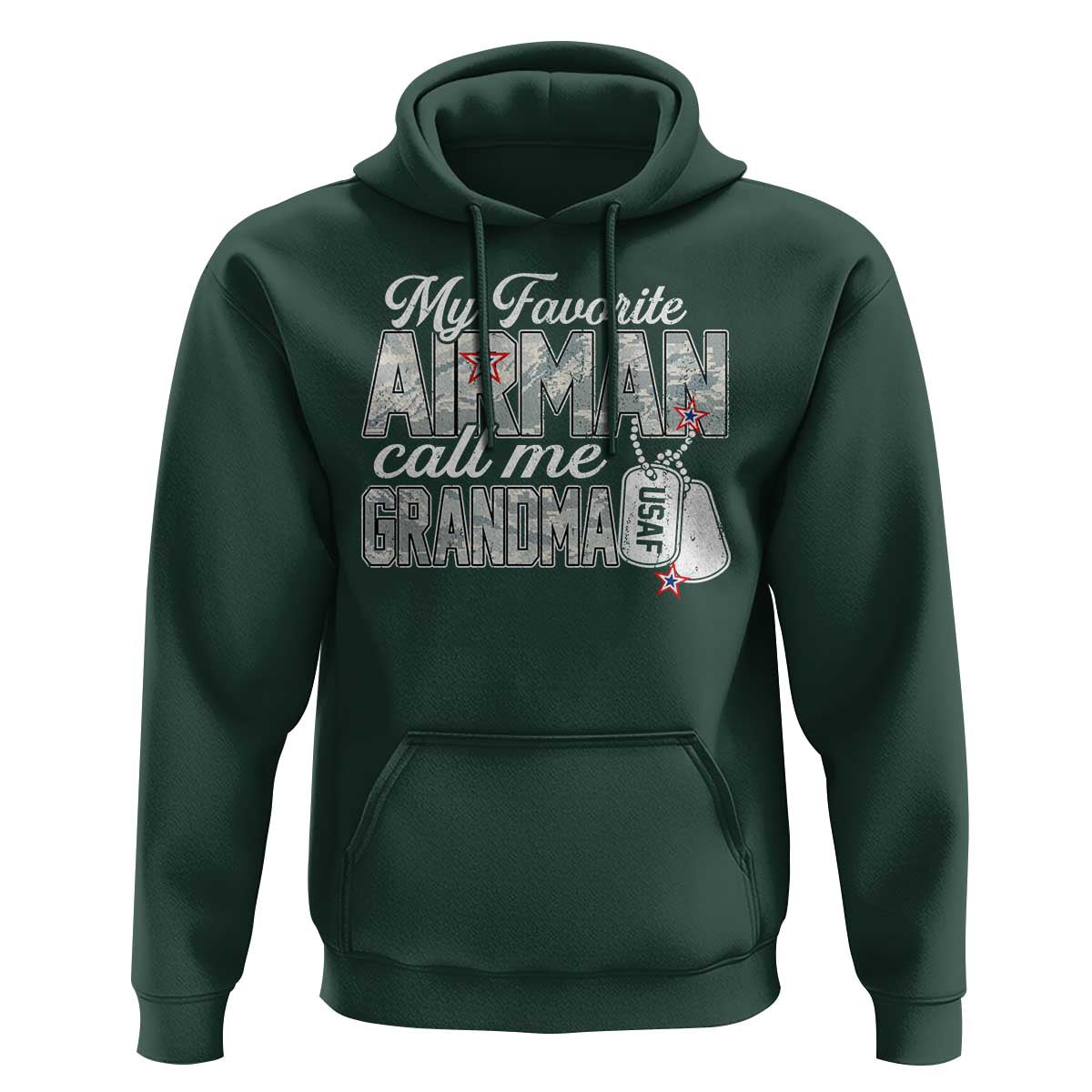 Proud Air Force Family Hoodie My Favorite Airman Calls Me Grandma - Wonder Print Shop