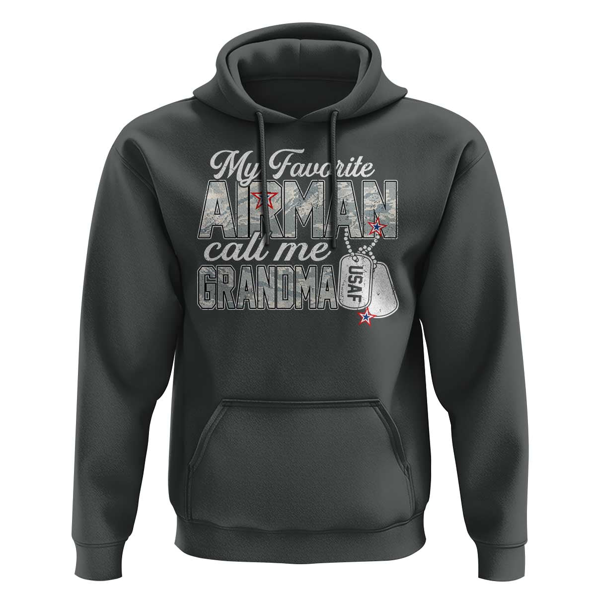 Proud Air Force Family Hoodie My Favorite Airman Calls Me Grandma - Wonder Print Shop