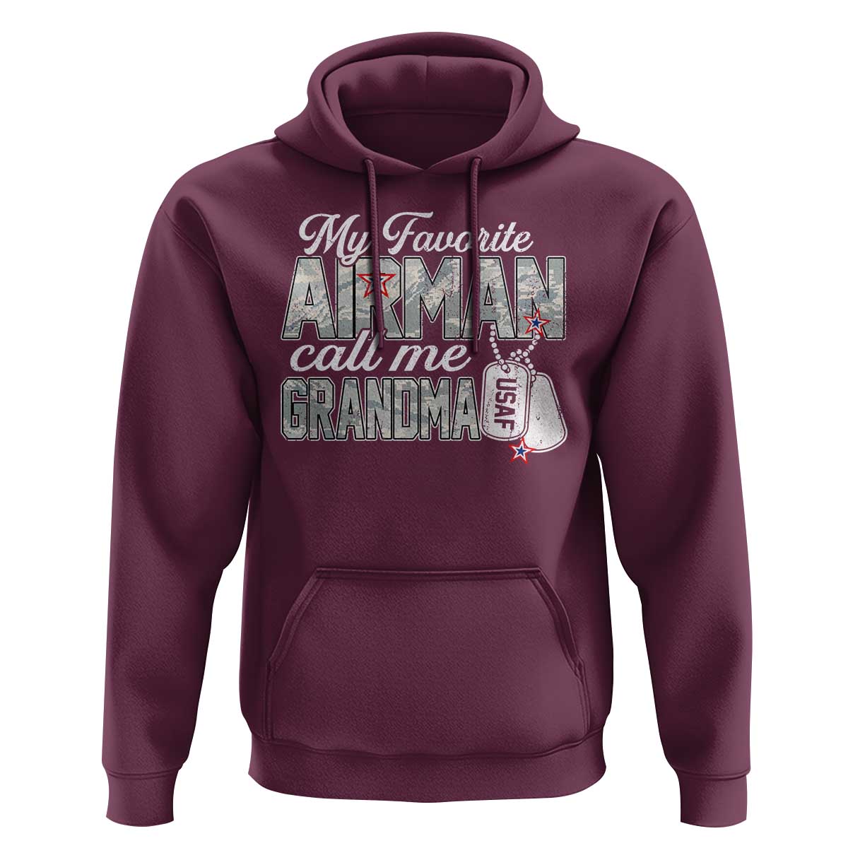 Proud Air Force Family Hoodie My Favorite Airman Calls Me Grandma - Wonder Print Shop