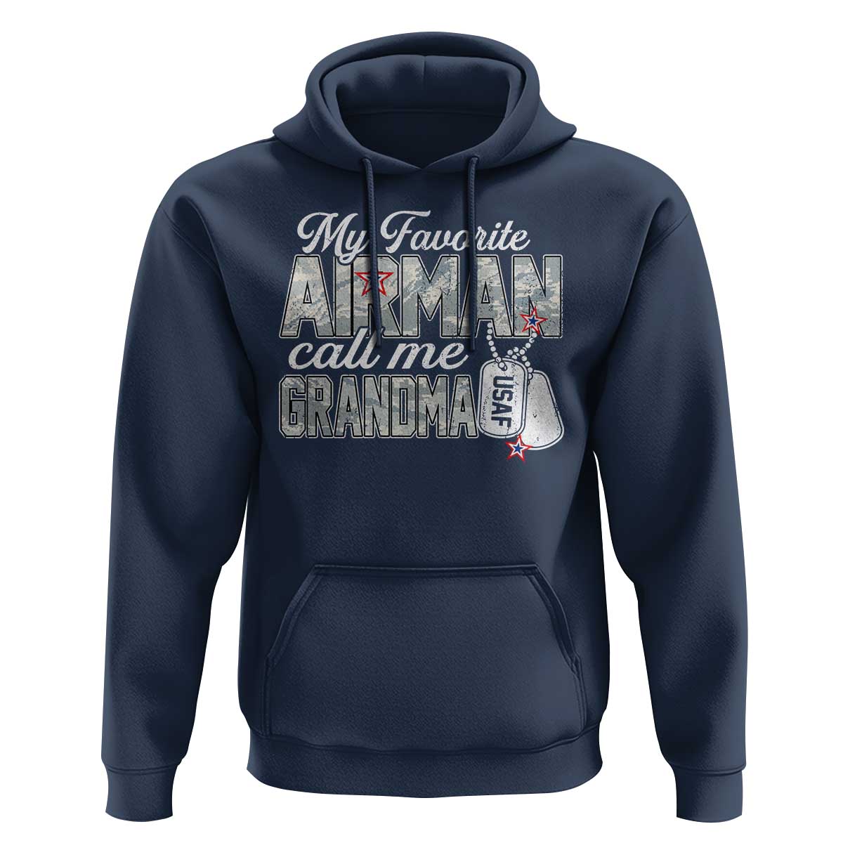 Proud Air Force Family Hoodie My Favorite Airman Calls Me Grandma - Wonder Print Shop