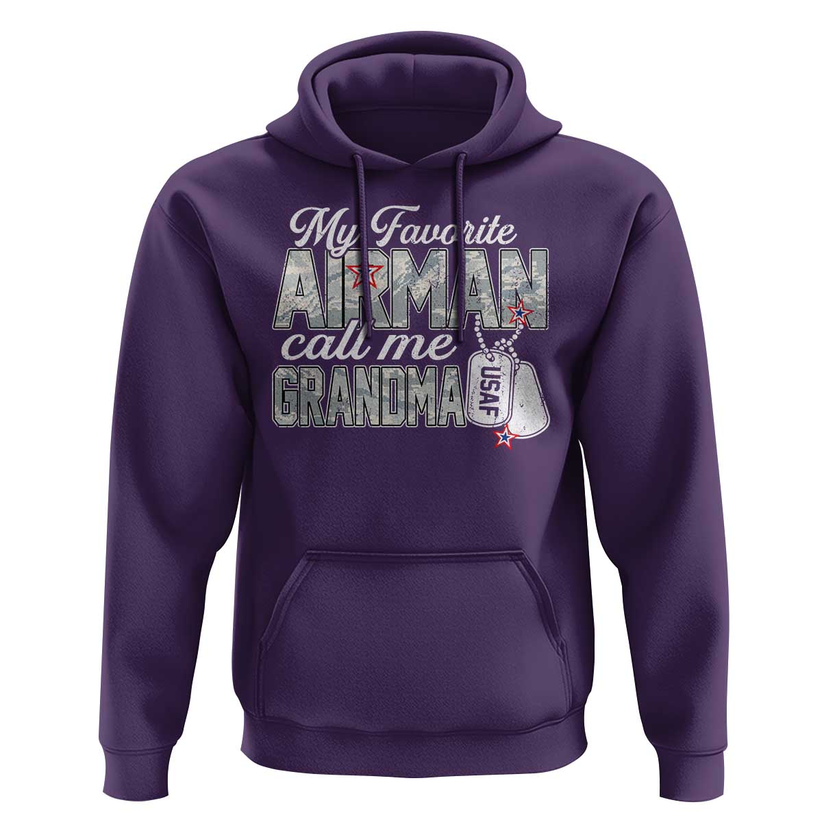 Proud Air Force Family Hoodie My Favorite Airman Calls Me Grandma - Wonder Print Shop