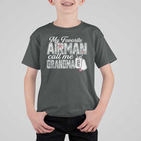 Proud Air Force Family T Shirt For Kid My Favorite Airman Calls Me Grandma - Wonder Print Shop