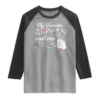 Proud Air Force Family Raglan Shirt My Favorite Airman Calls Me Grandma - Wonder Print Shop